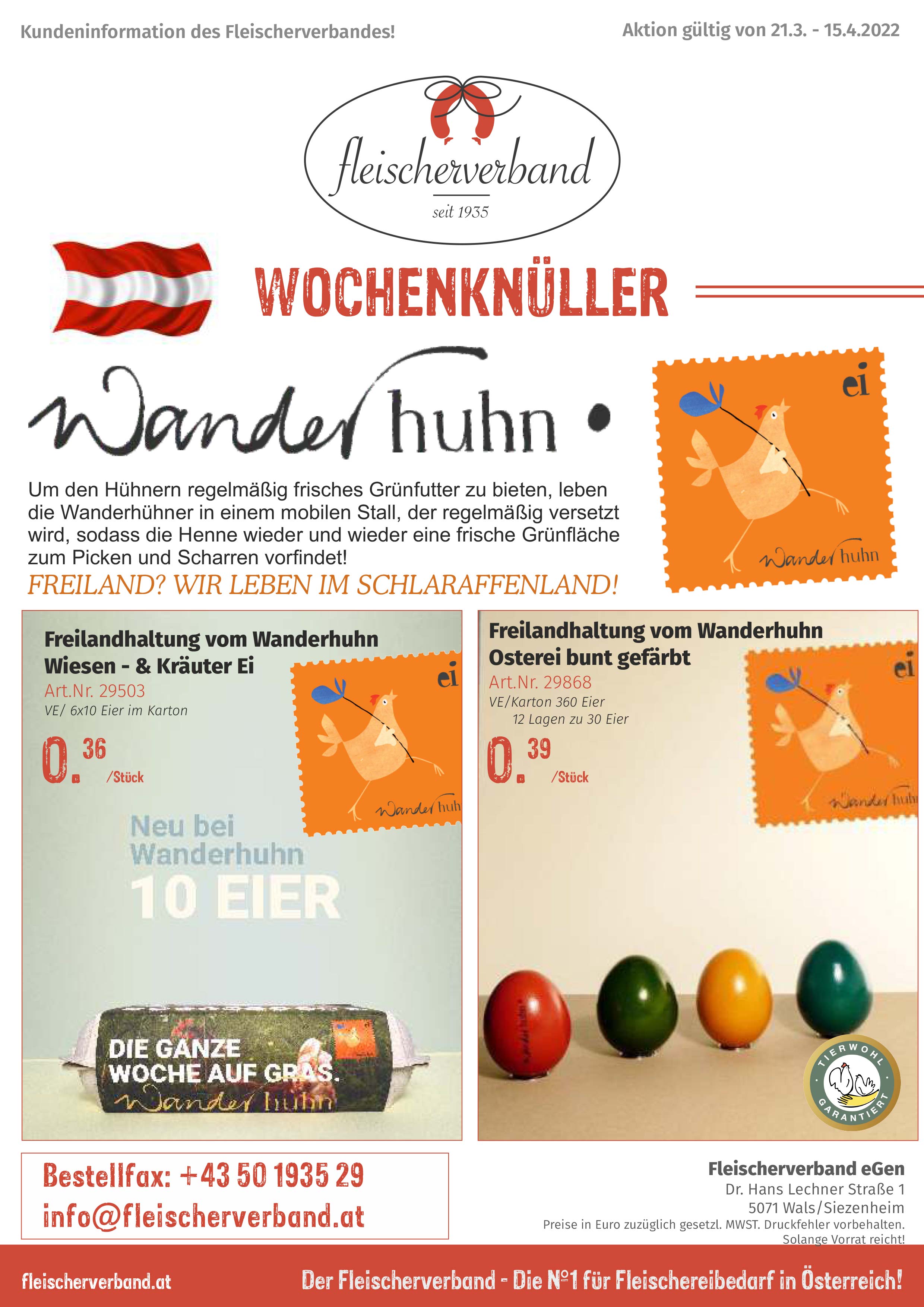 Wanderhuhn Eier 