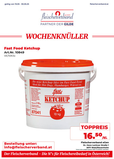 Wochenknüller Fast Food Ketchup Felix