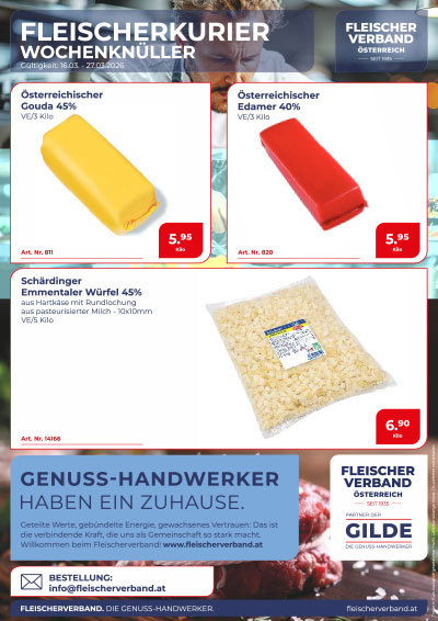 Käseaktion Gouda Edamer Würfelkäse 03 26